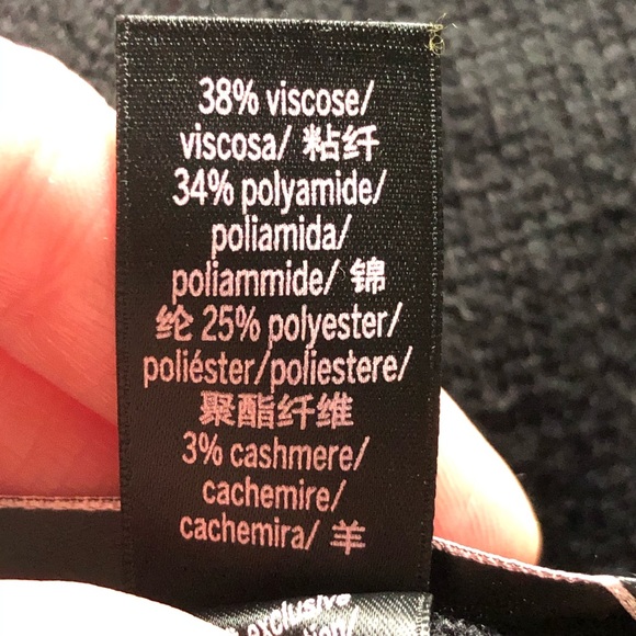 Victoria’s Secret "Tease" Black Knit Graphic Cashmere Blend Sweater Size Small - Picture 4 of 4